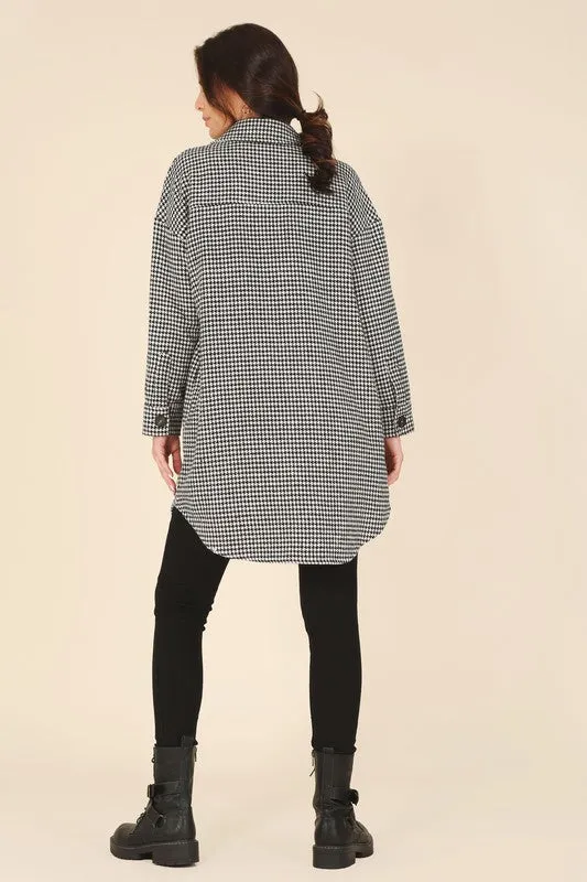 Lilou Hound tooth long shacket