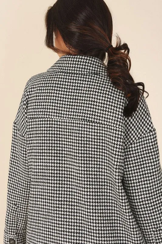 Lilou Hound tooth long shacket