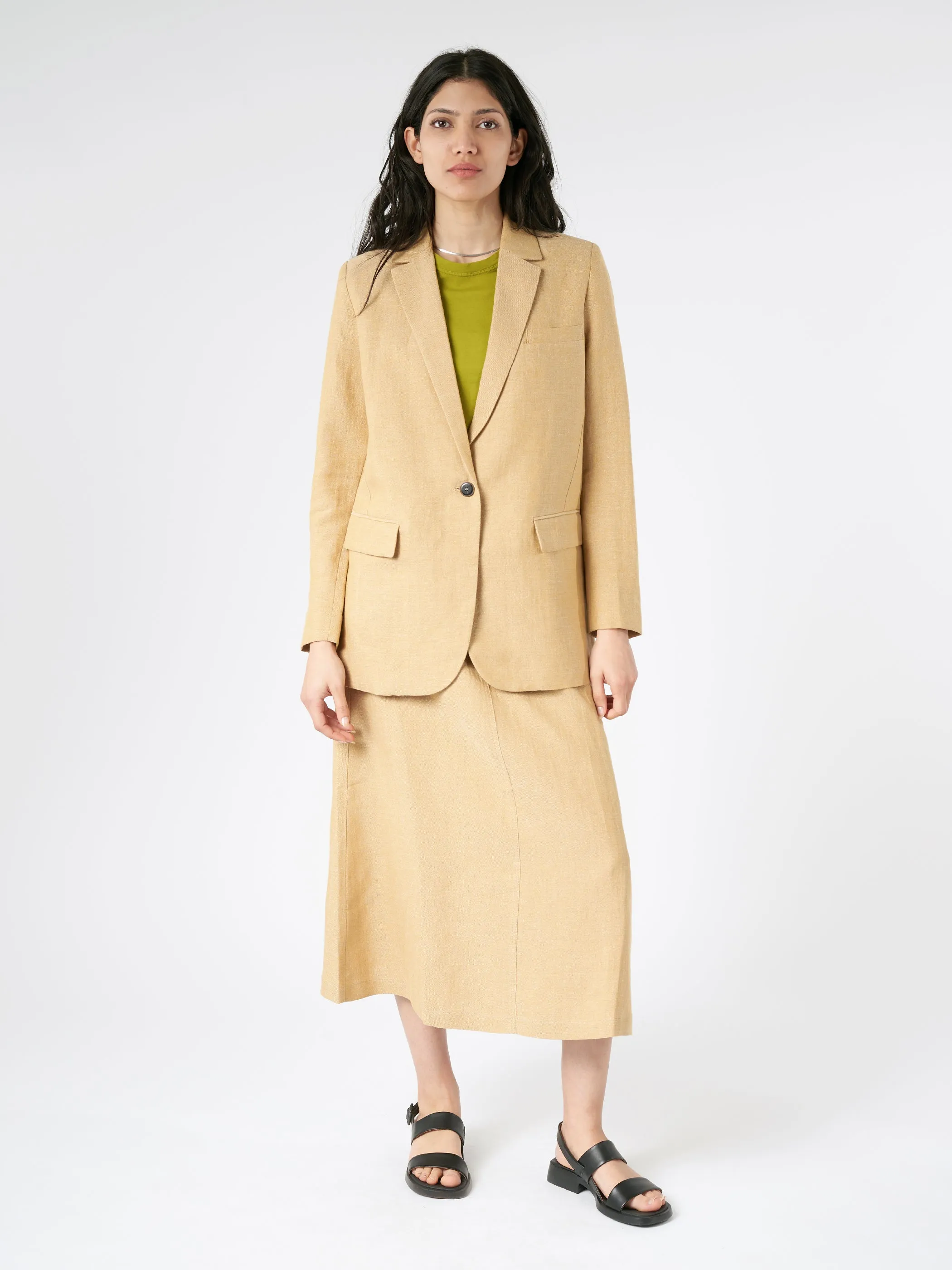 Linen Single-Breasted Jacket
