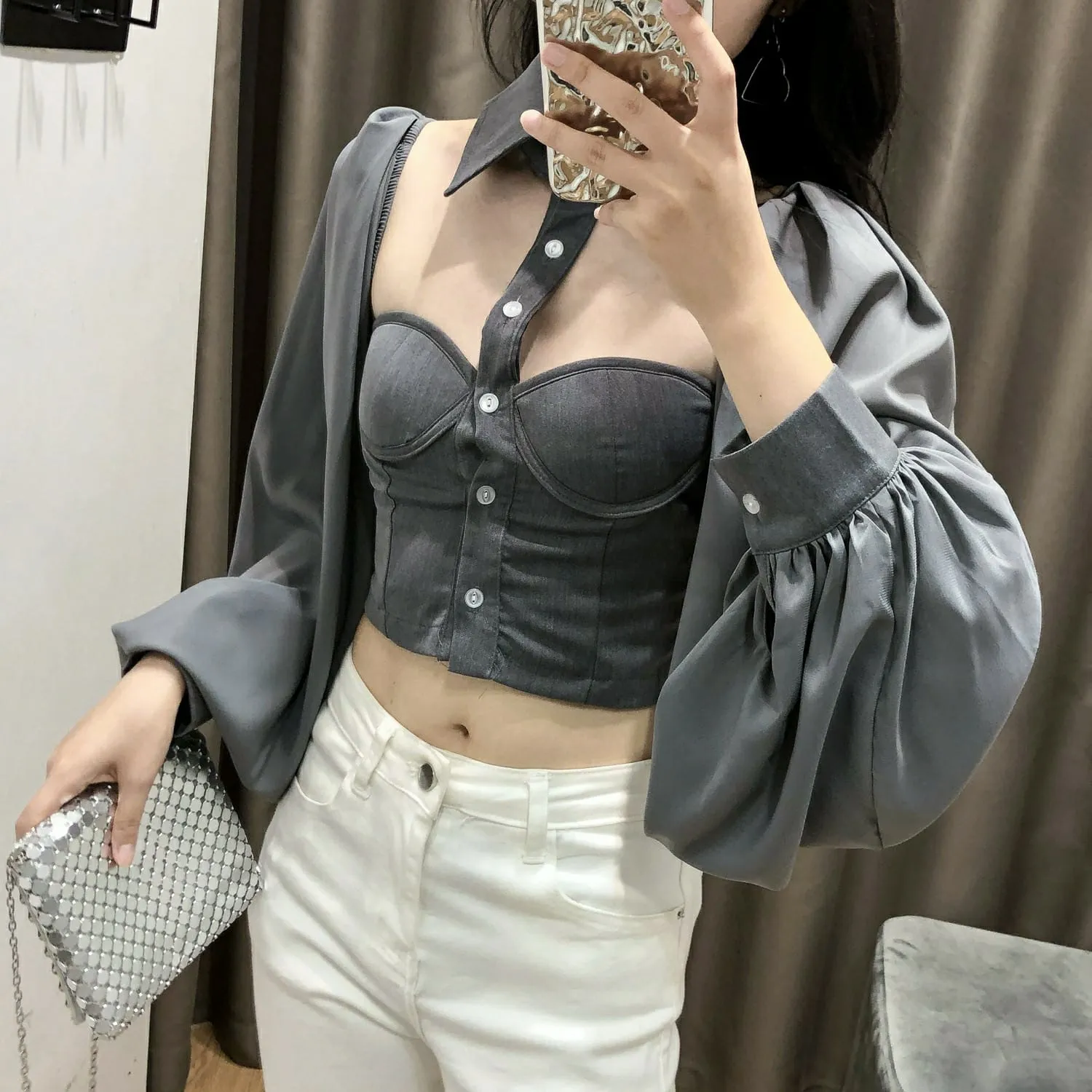 Lisa Choker Collar Tube Top