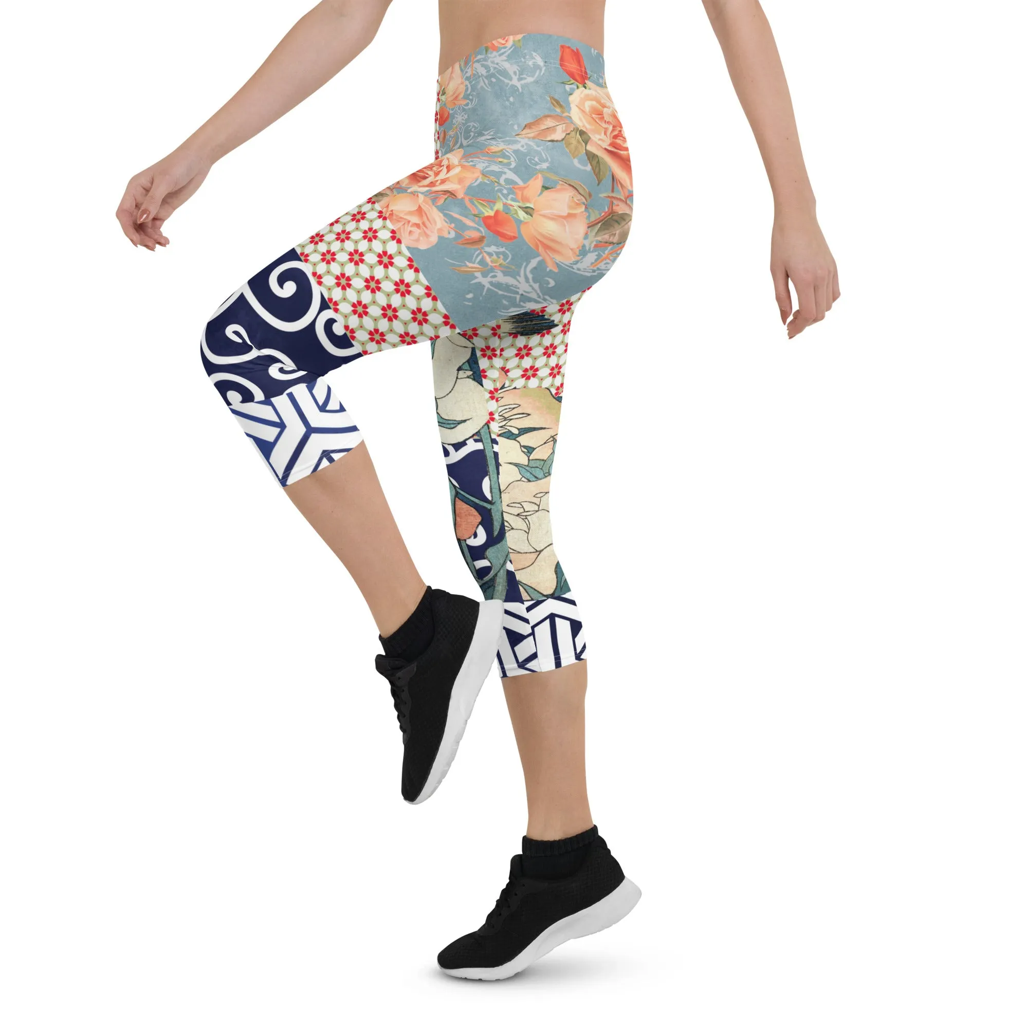 Little Canary Japanese Floral Capris