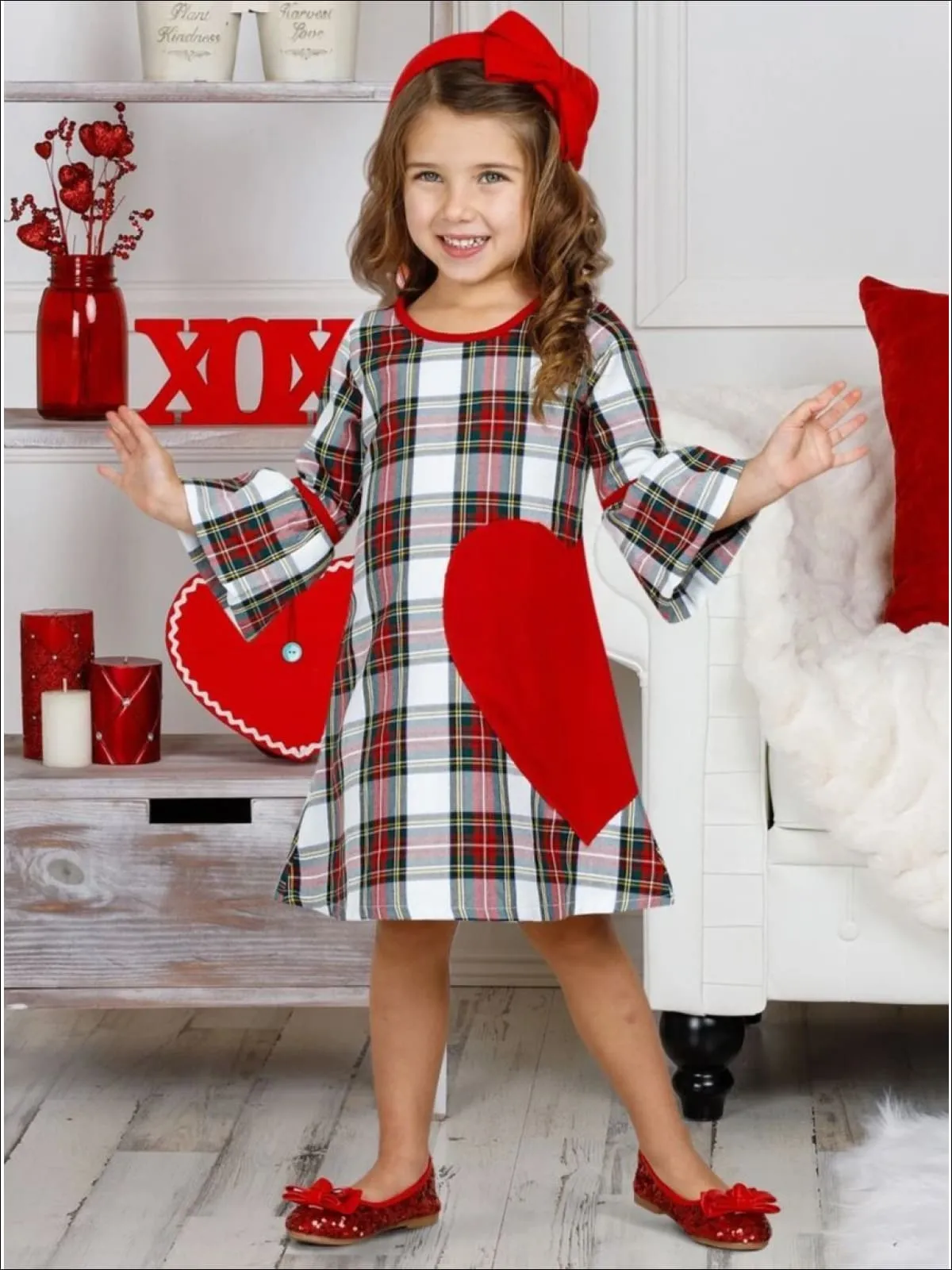 Little Valentine Plaid Dress