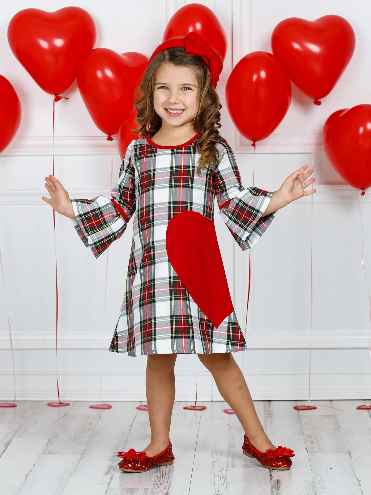 Little Valentine Plaid Dress