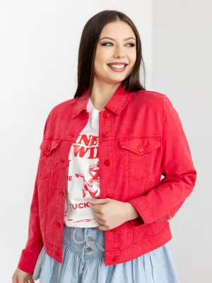 Liverpool Shirred Back Trucket Jacket