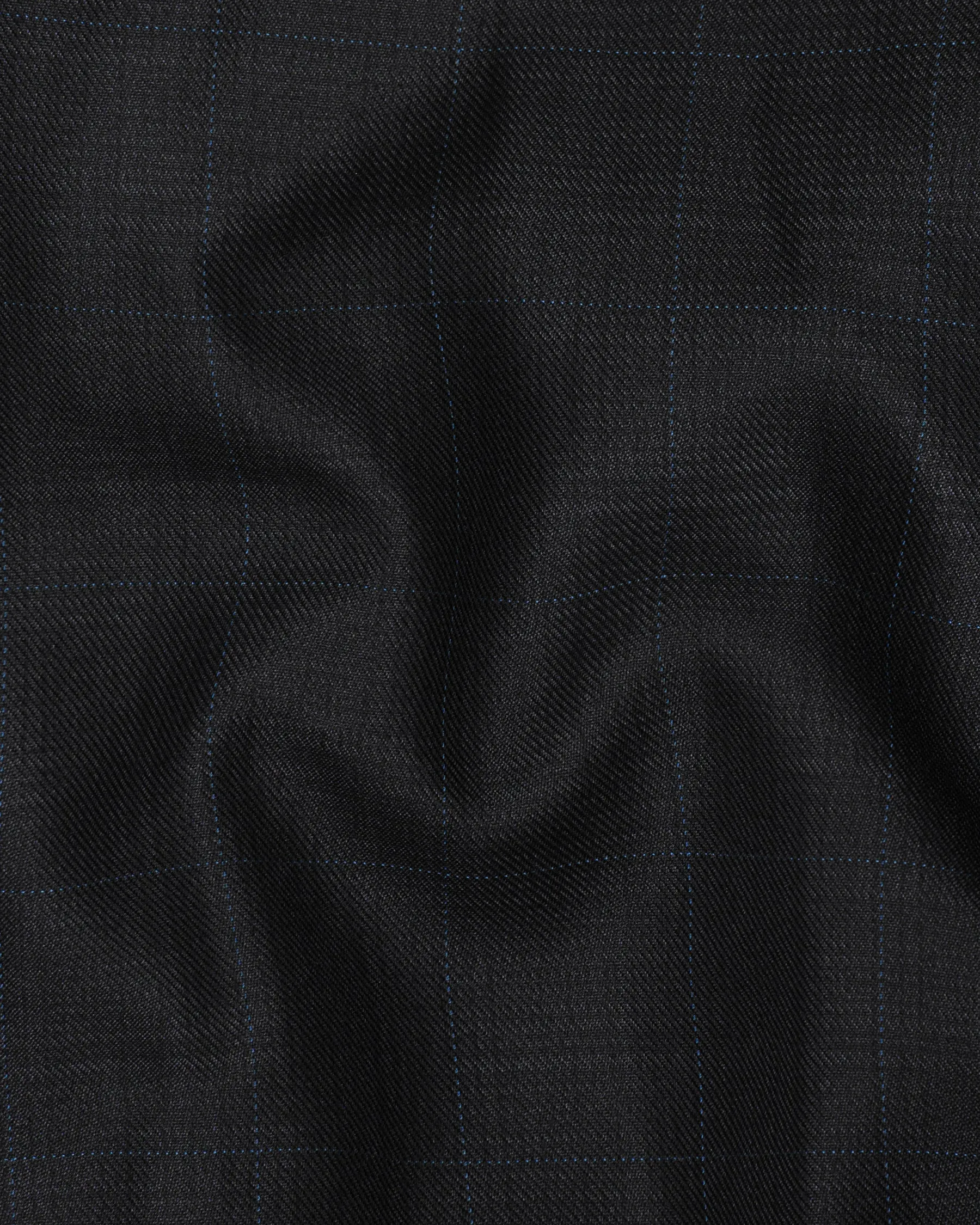 Log Cabin Black Subtle Plaid Wool Rich Blazer