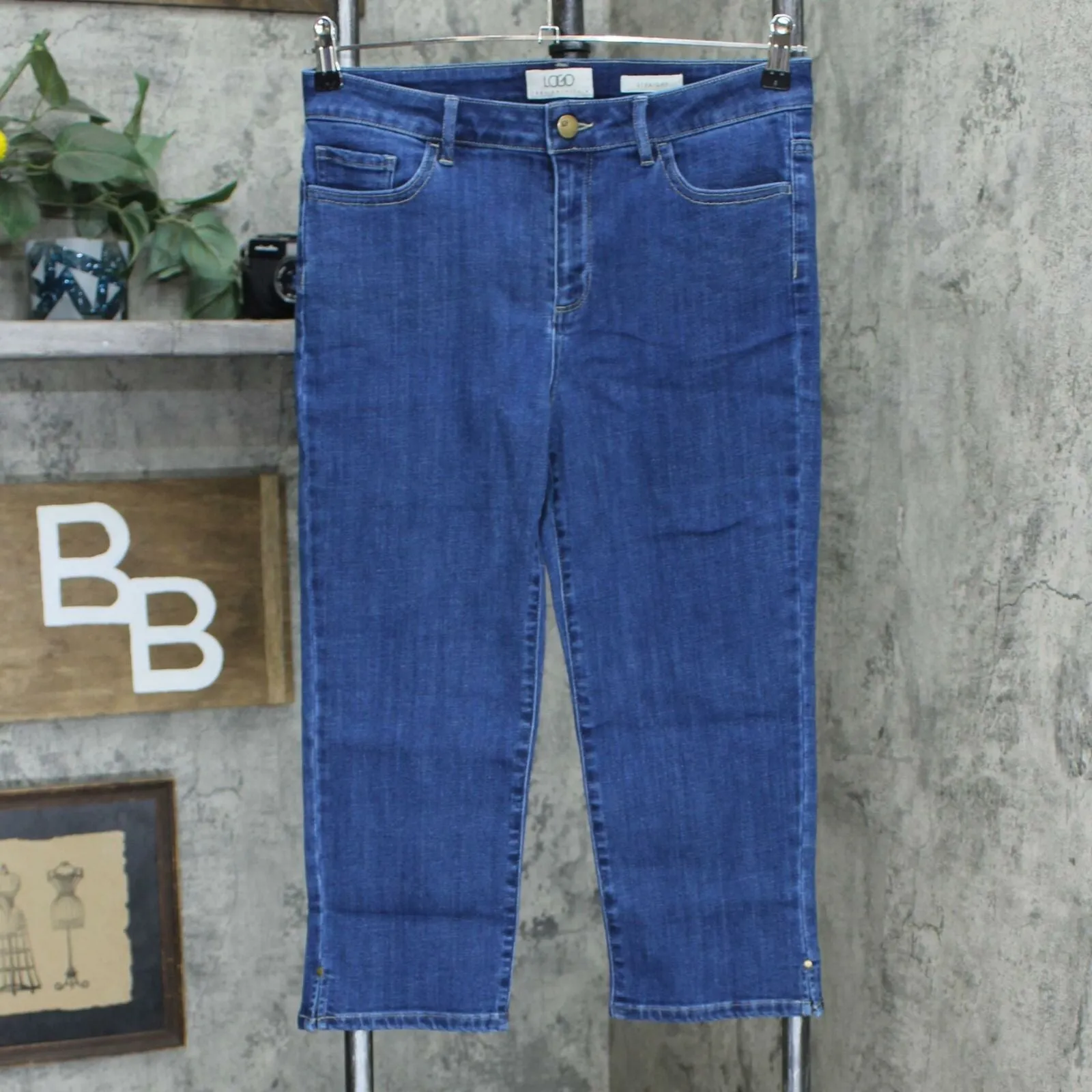LOGO by Lori Goldstein 5-Pocket Straight-Leg Capri Jeans