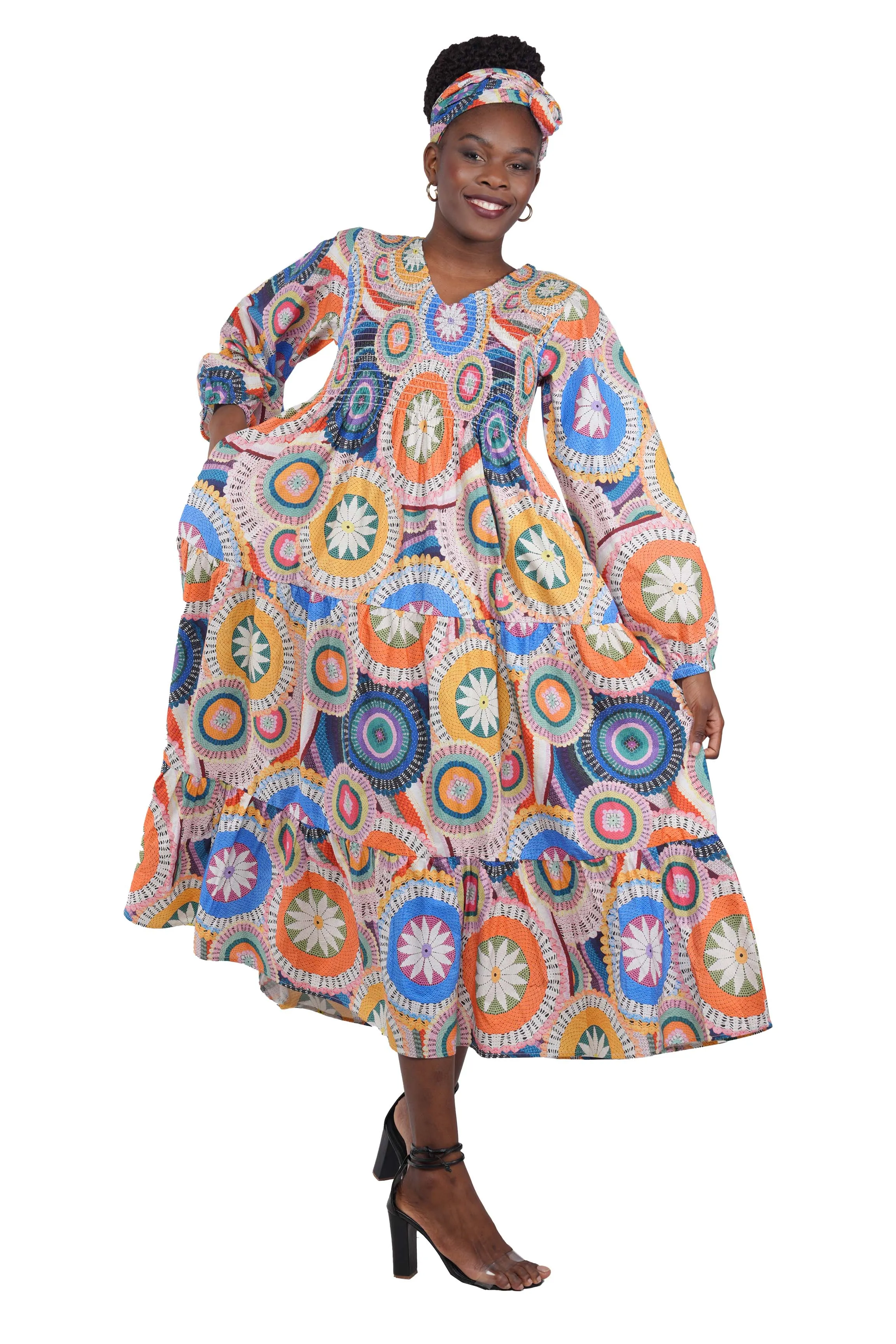 Long Maxi Smocked Tier Dress