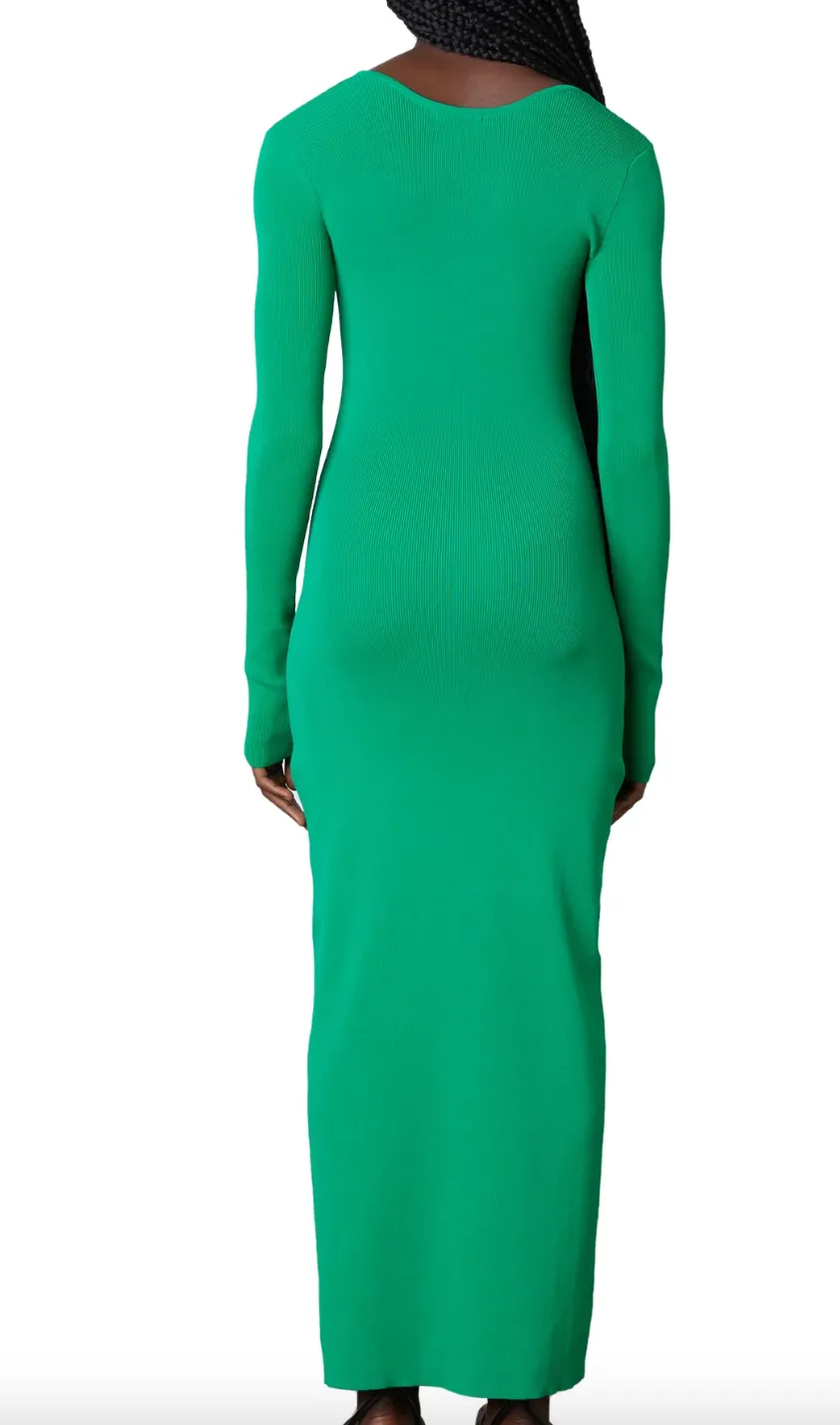 Long Sleeve Keyhole Cut Out Maxi Dress