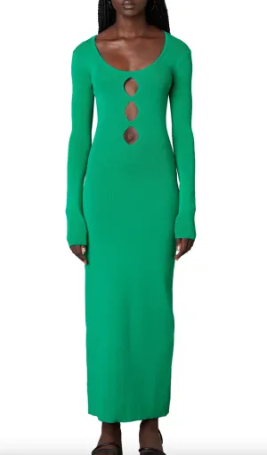 Long Sleeve Keyhole Cut Out Maxi Dress