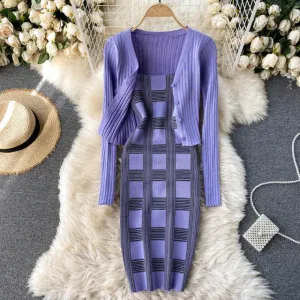 long sleeve knit clothing sets