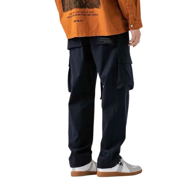 Loose Solid Color Cargo Pants
