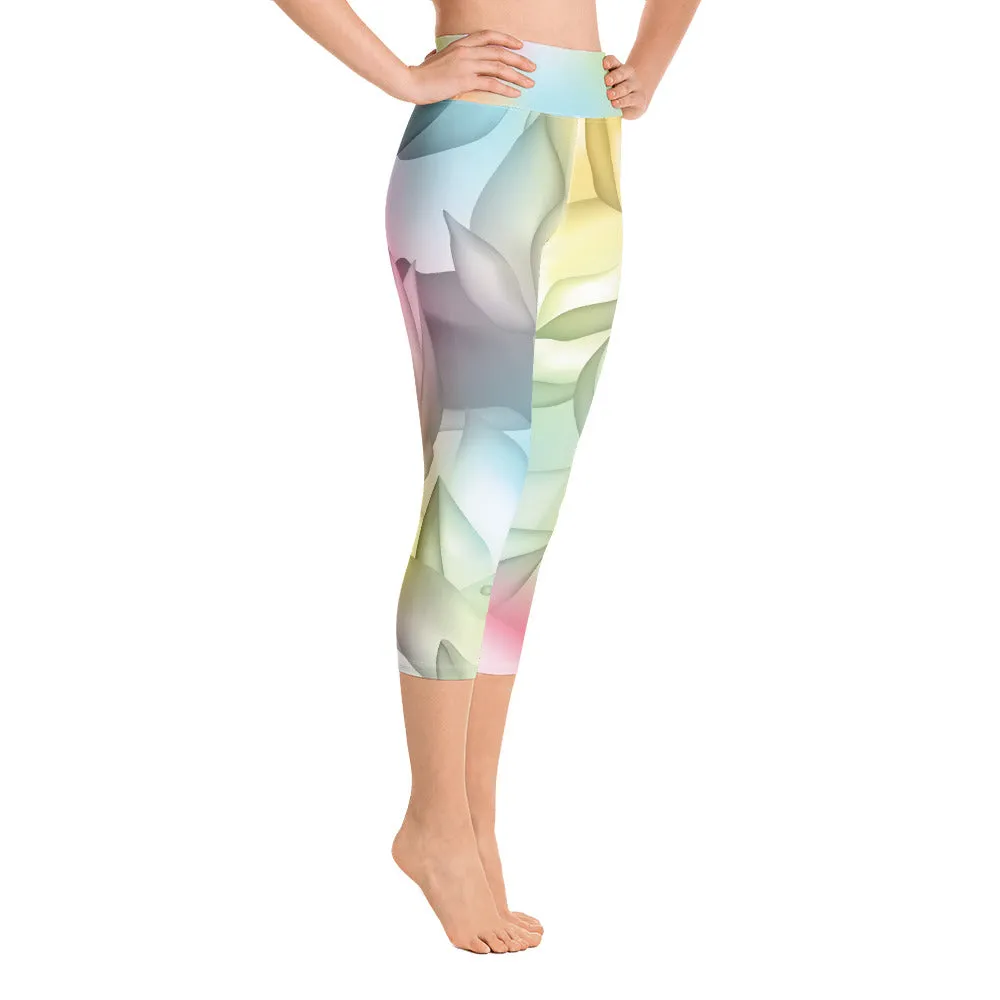 Lotus Flower - Yoga Capri Leggings