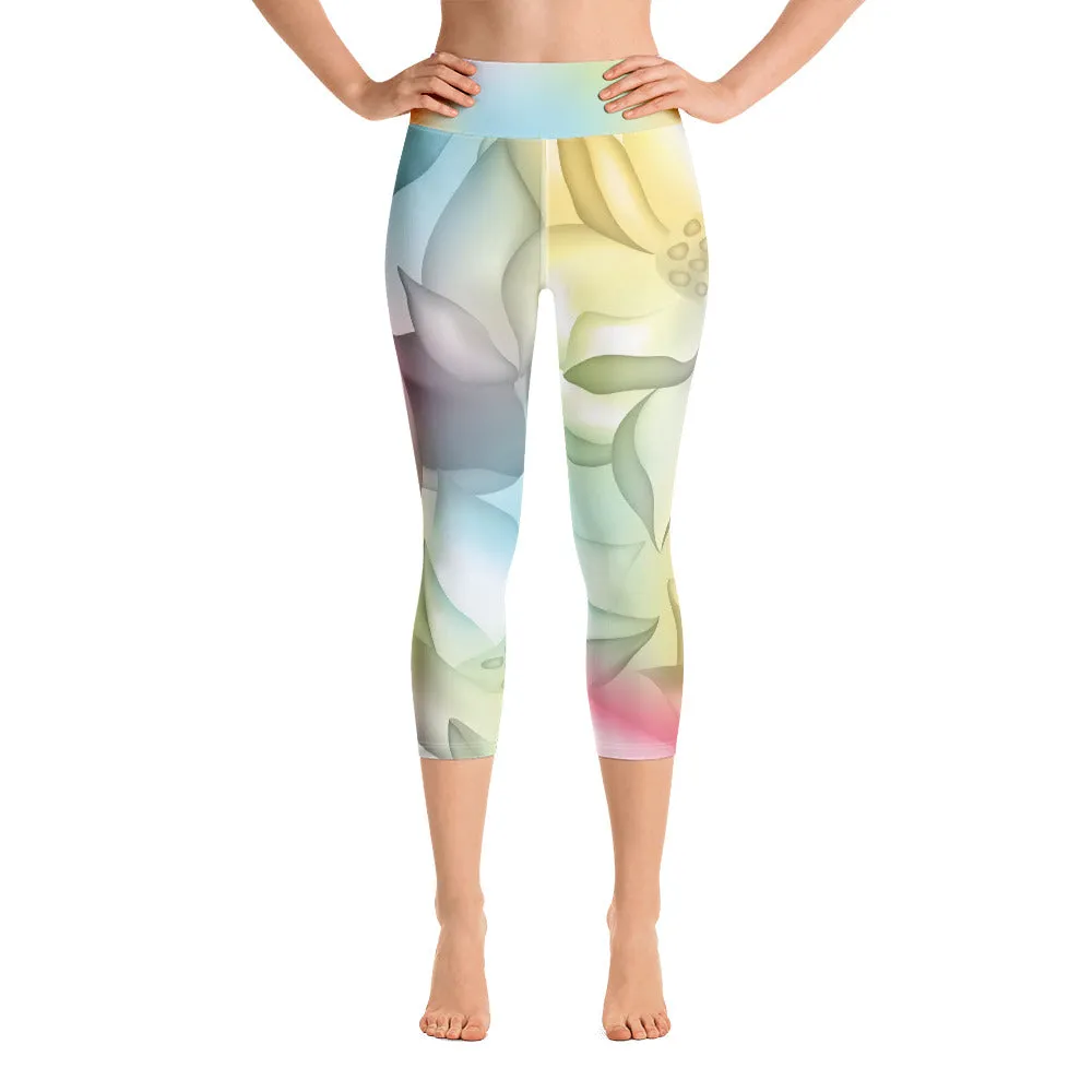 Lotus Flower - Yoga Capri Leggings