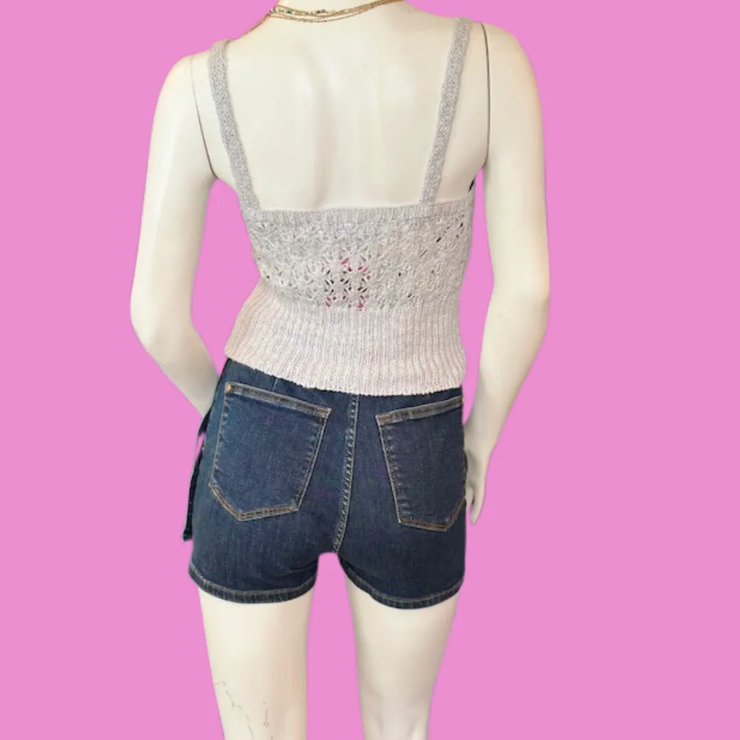 Lt. blue crochet top