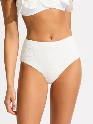 Lulu High Waisted Bottoms in White