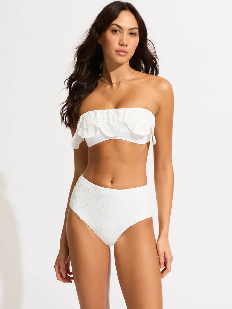 Lulu High Waisted Bottoms in White
