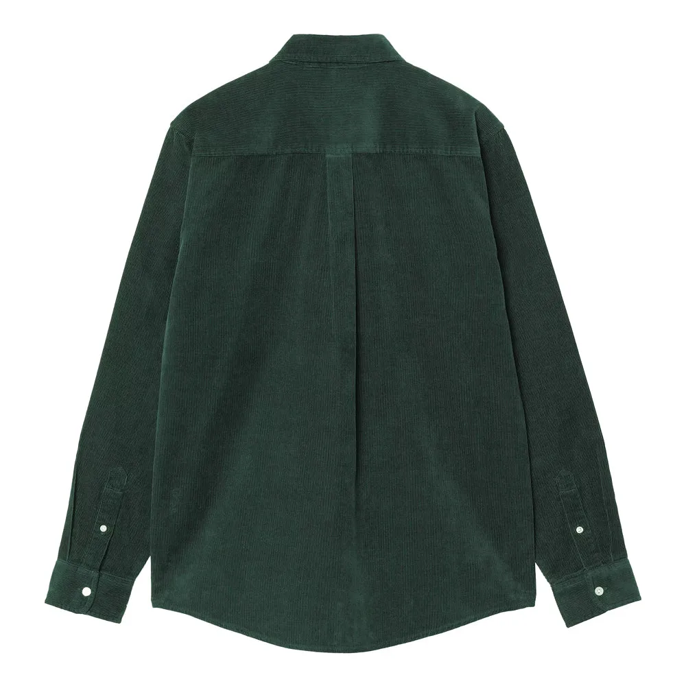 Madison Fine Cord L/S Shirt | Conifer