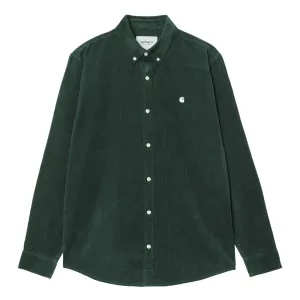Madison Fine Cord L/S Shirt | Conifer
