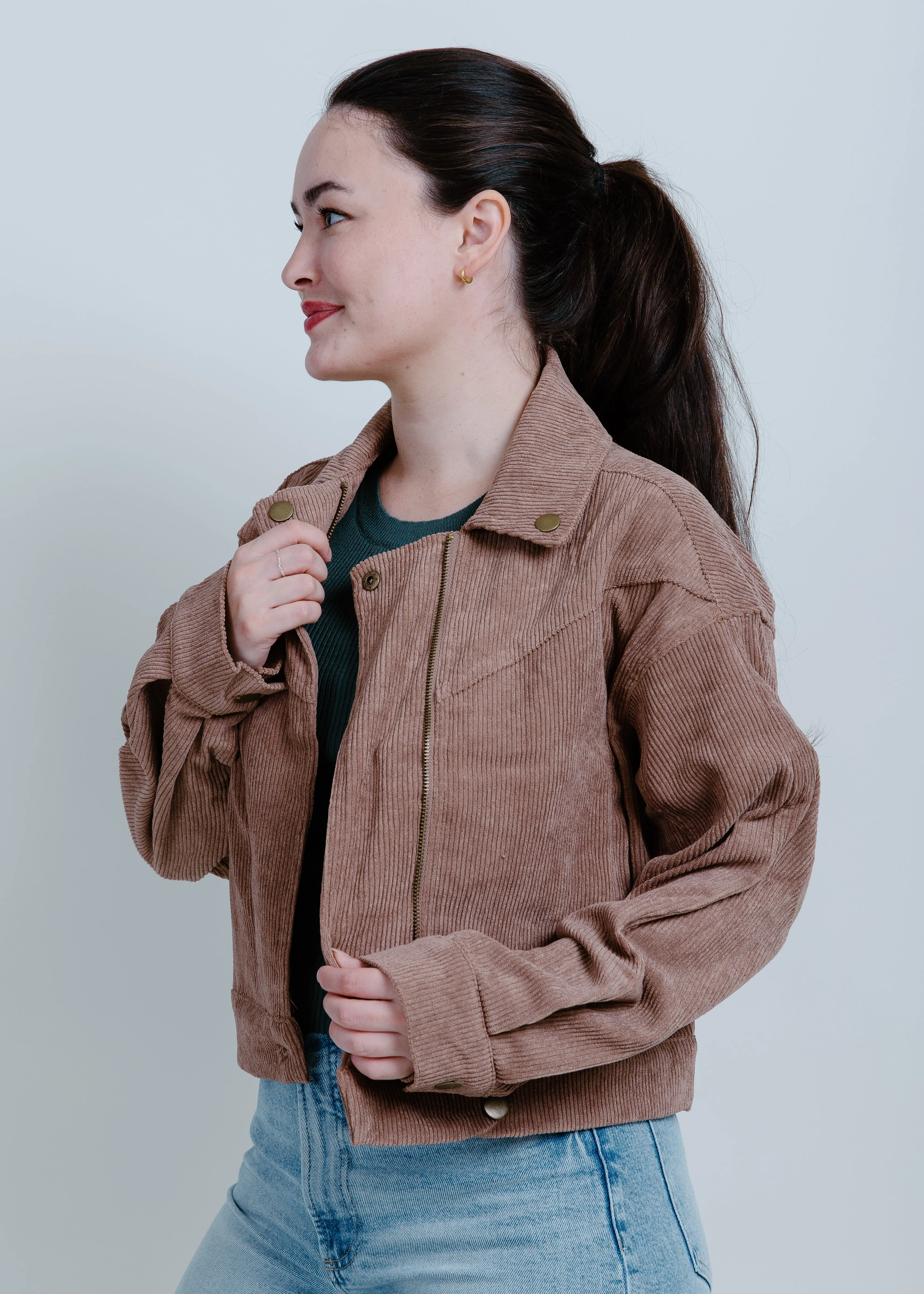 Maeve Corduroy Moto Jacket
