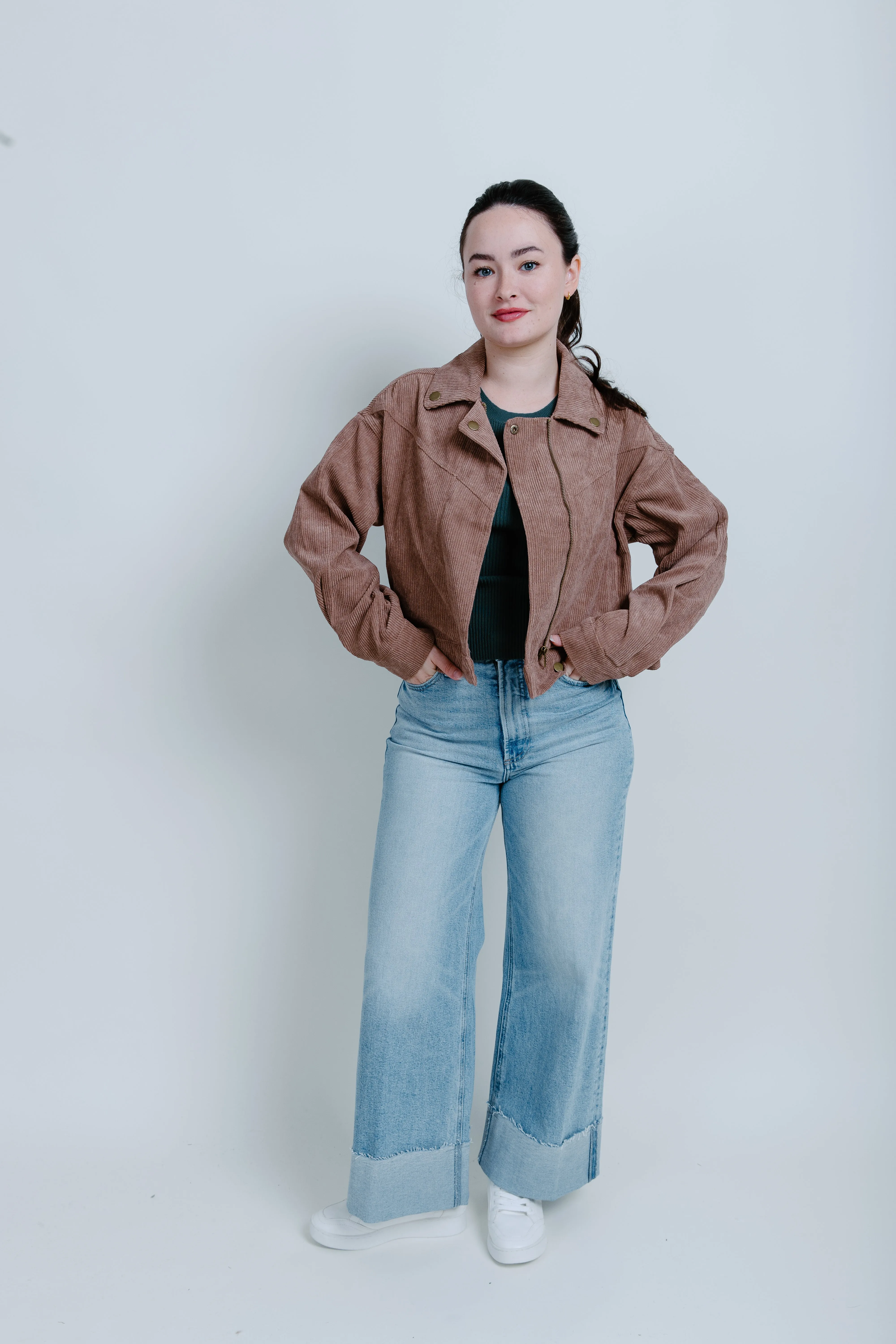 Maeve Corduroy Moto Jacket