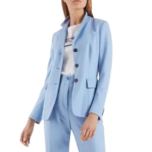Marc Cain Light Blue Wool Blazer - 8