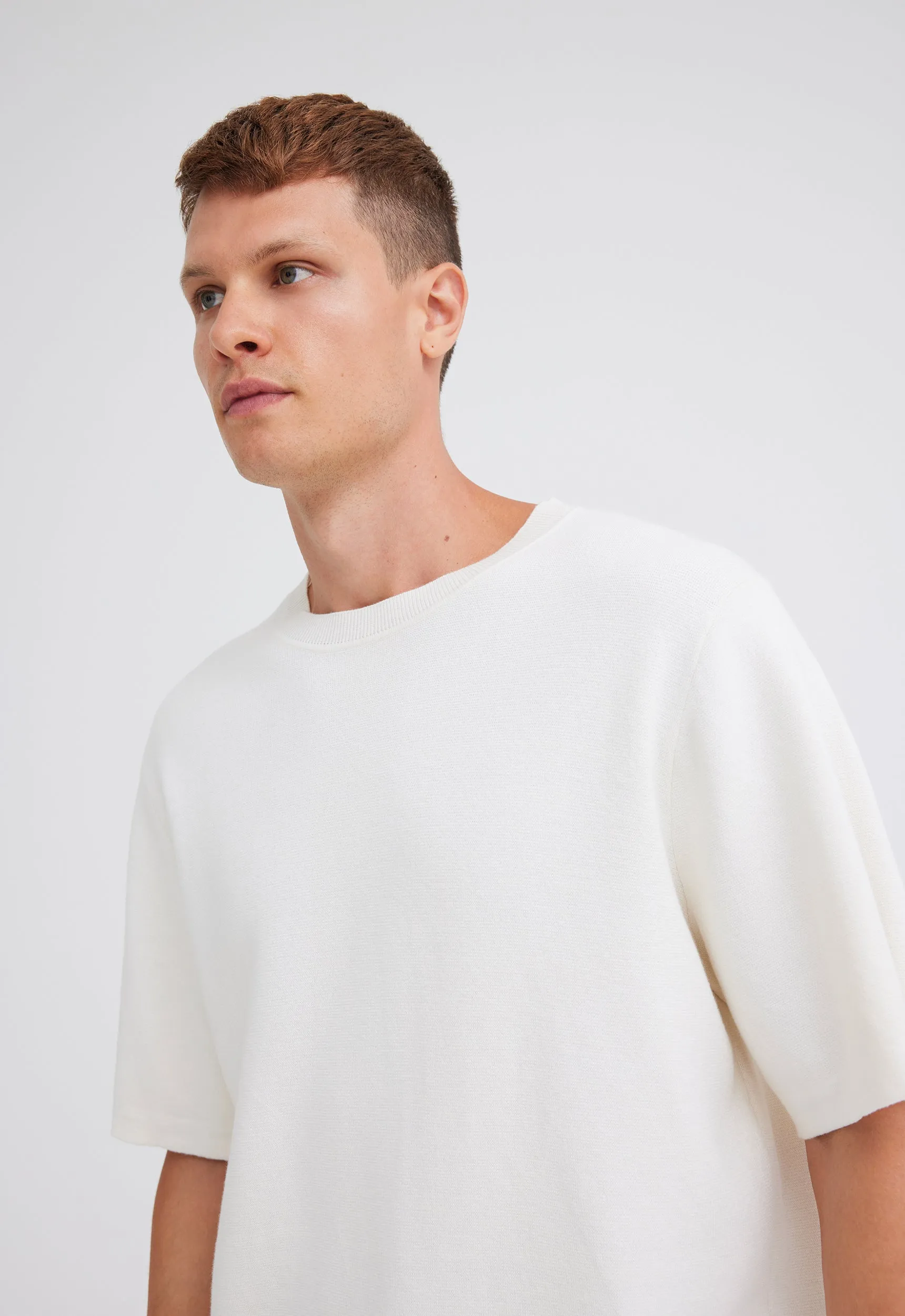 Marker Cotton Cashmere Sweater - Ice Cream