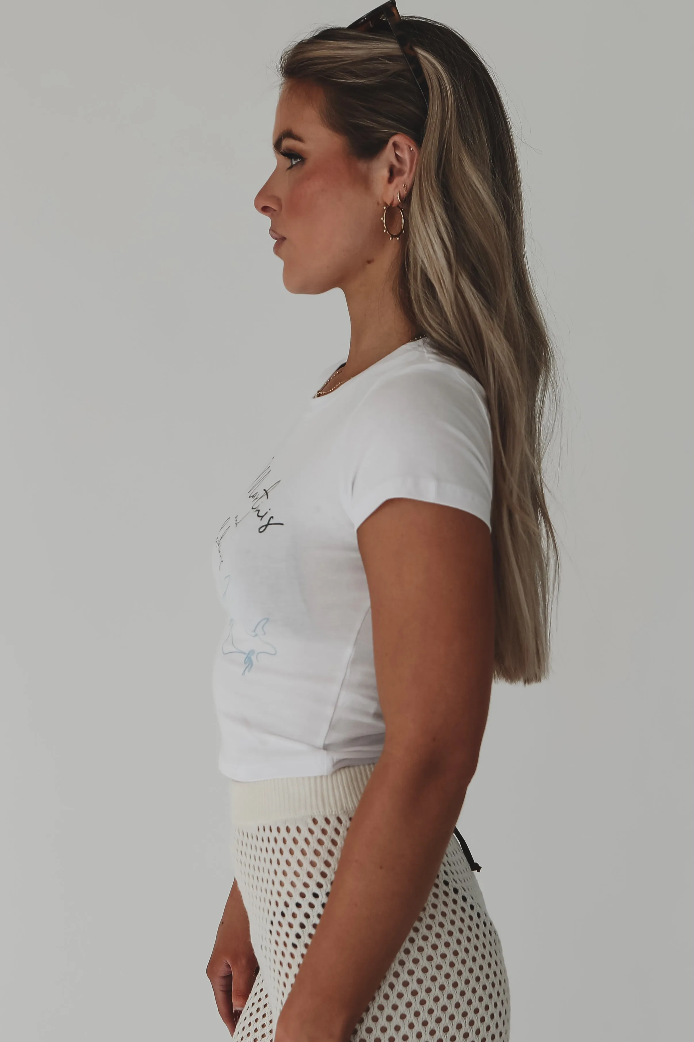 Martinis And Bikinis Fitted Babydoll Cropped Tee