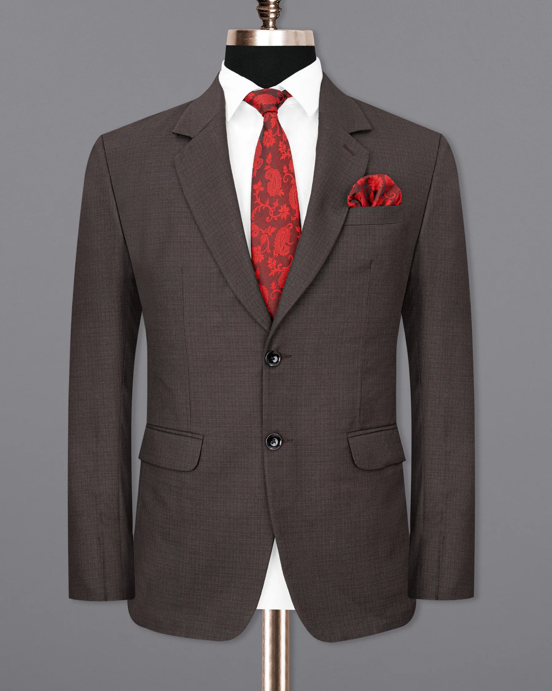 Masala Brown Single Breasted Blazer