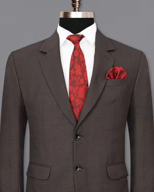 Masala Brown Single Breasted Blazer Masala Brown Single Breasted Blazer