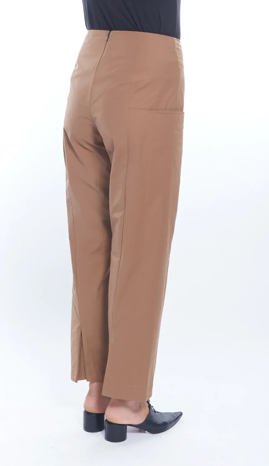 Mathildur Khaki Brown Twill Pants