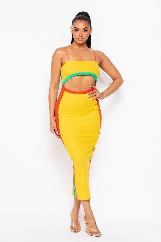MAXI DRESS WITH CUT OUT