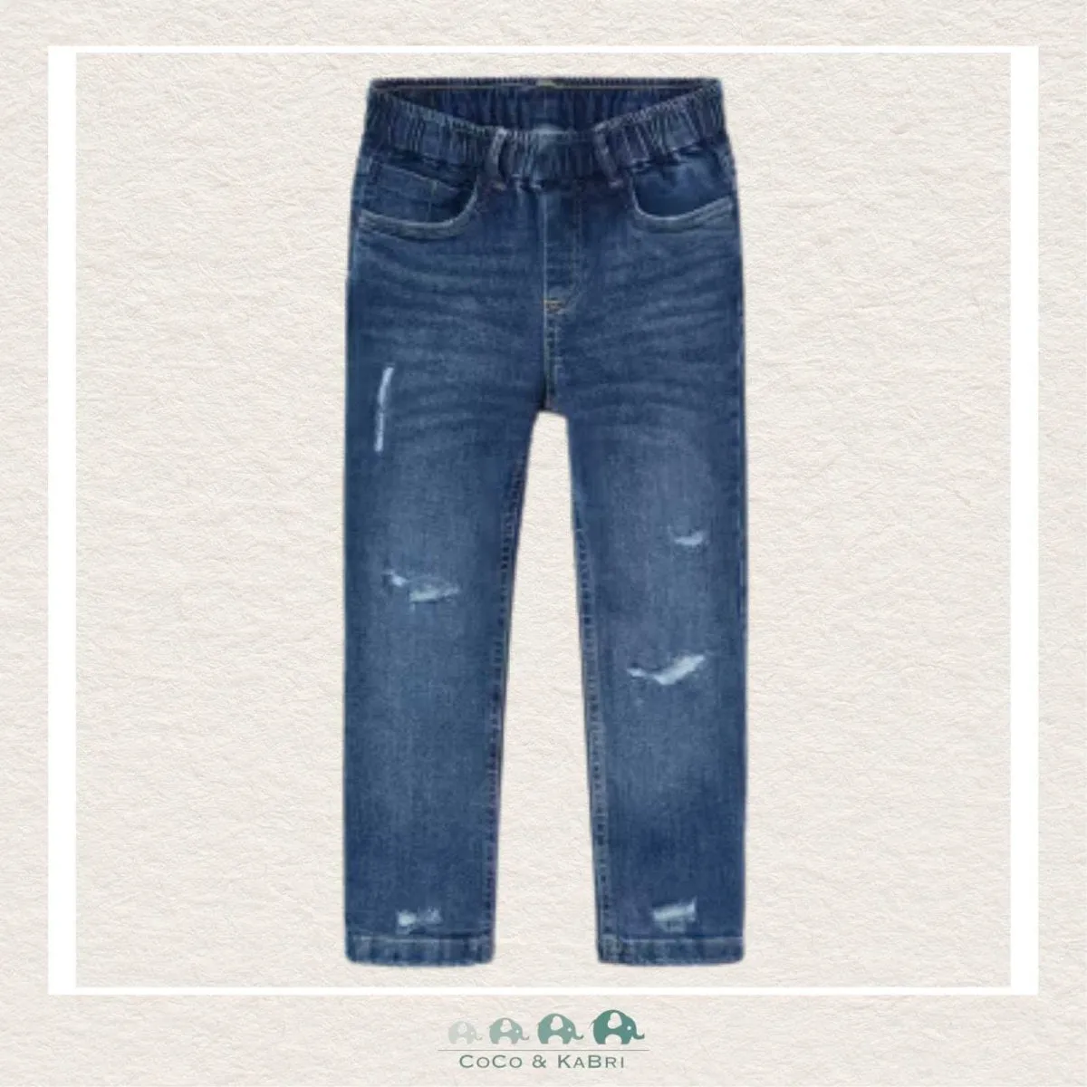 Mayoral Boys Ripped Denim Cargo Pants - Medium
