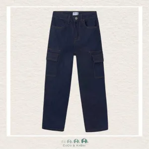 Mayoral Girls Cargo Denim Pants