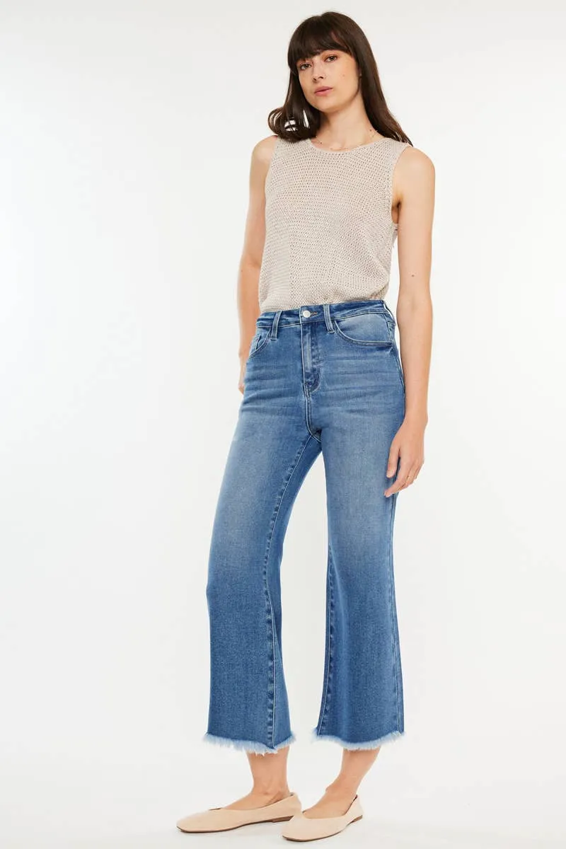 Medium High Rise Flare Kancan Capris