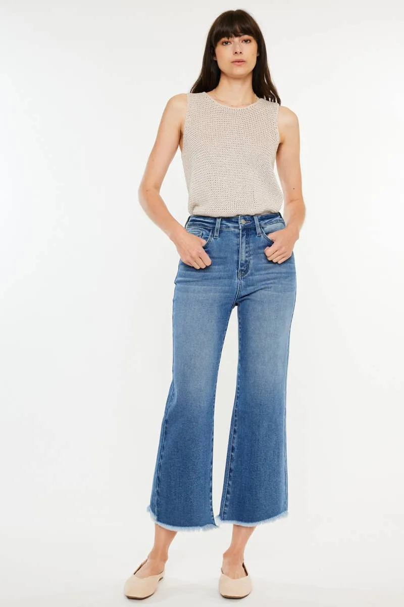 Medium High Rise Flare Kancan Capris