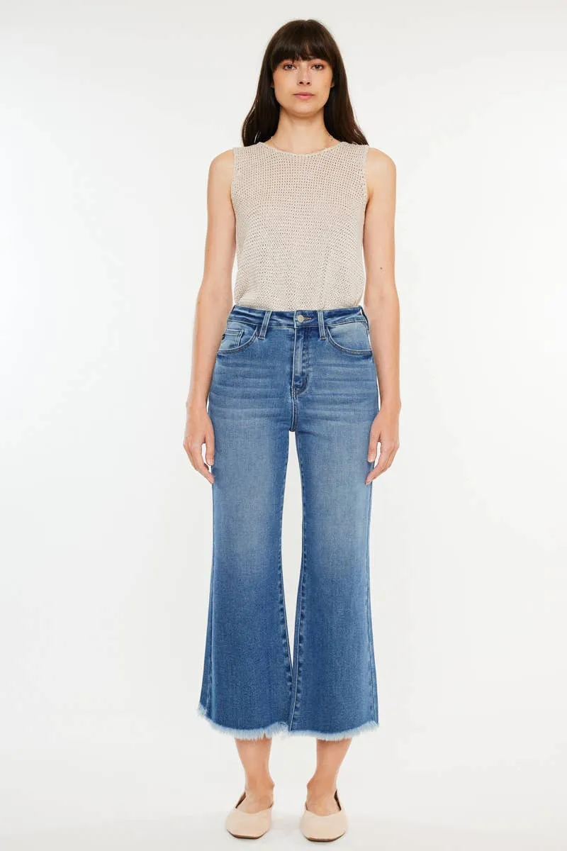 Medium High Rise Flare Kancan Capris