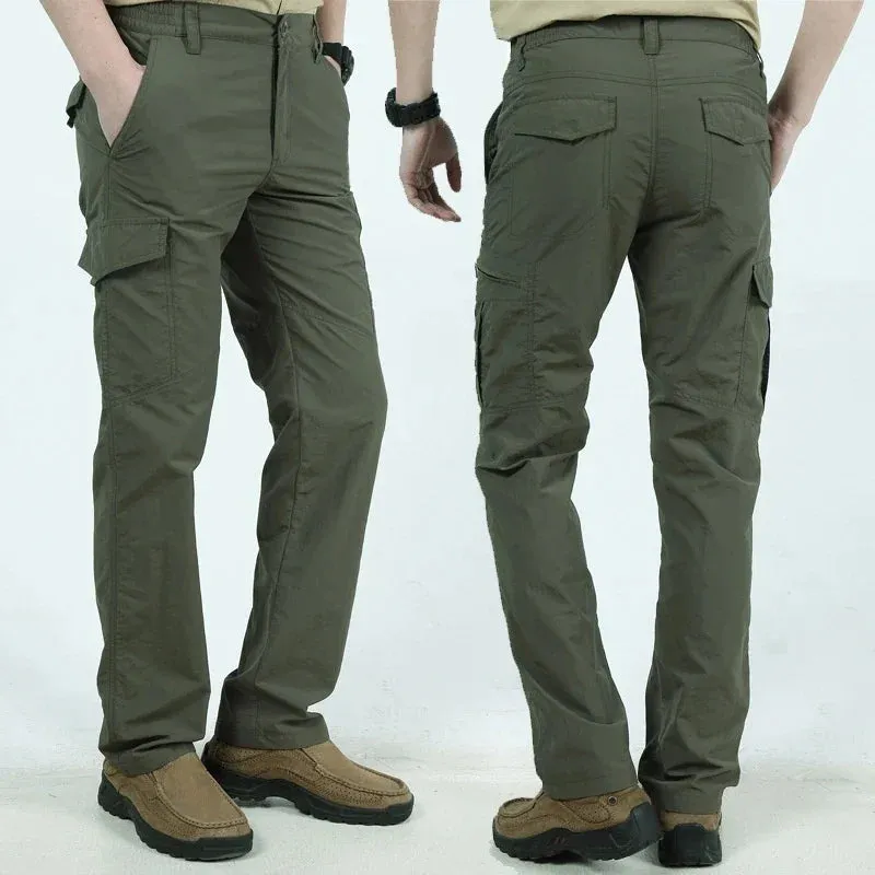 Men's Cargo Pants Combat Cargo Trousers Multi-pocket Waterproof Wear-resistant Casual Training Overalls Clothing