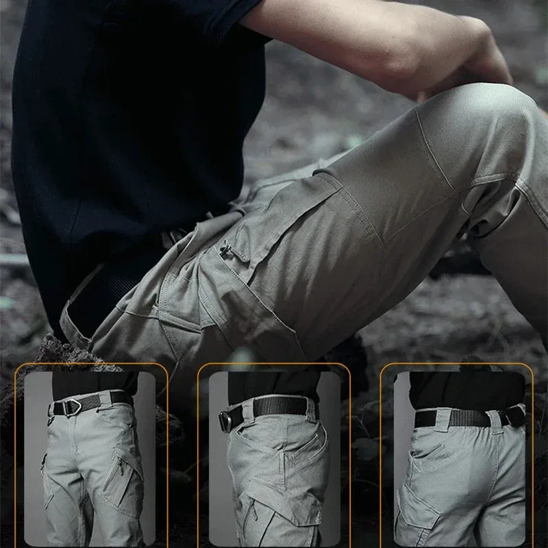 Men's Cargo Pants Combat Cargo Trousers Multi-pocket Waterproof Wear-resistant Casual Training Overalls Clothing