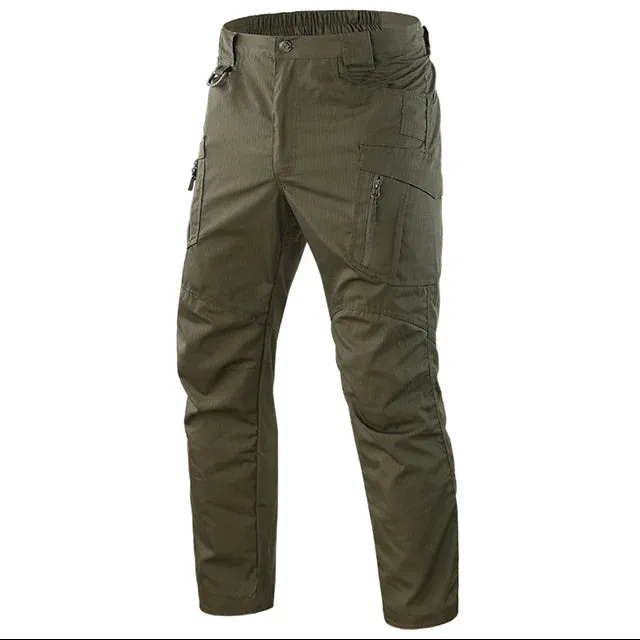 Men's Cargo Pants Combat Cargo Trousers Multi-pocket Waterproof Wear-resistant Casual Training Overalls Clothing