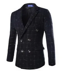 Men's Double Breasted Wool Coat Up To 2XL