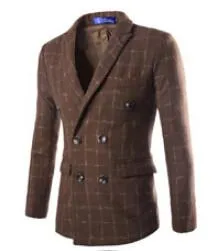Men's Double Breasted Wool Coat Up To 2XL