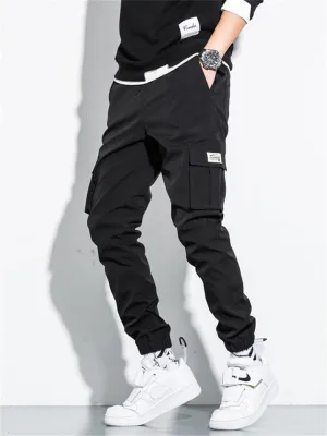 Men's Fashionable Plus Size Cargo Pants with Multi Pockets