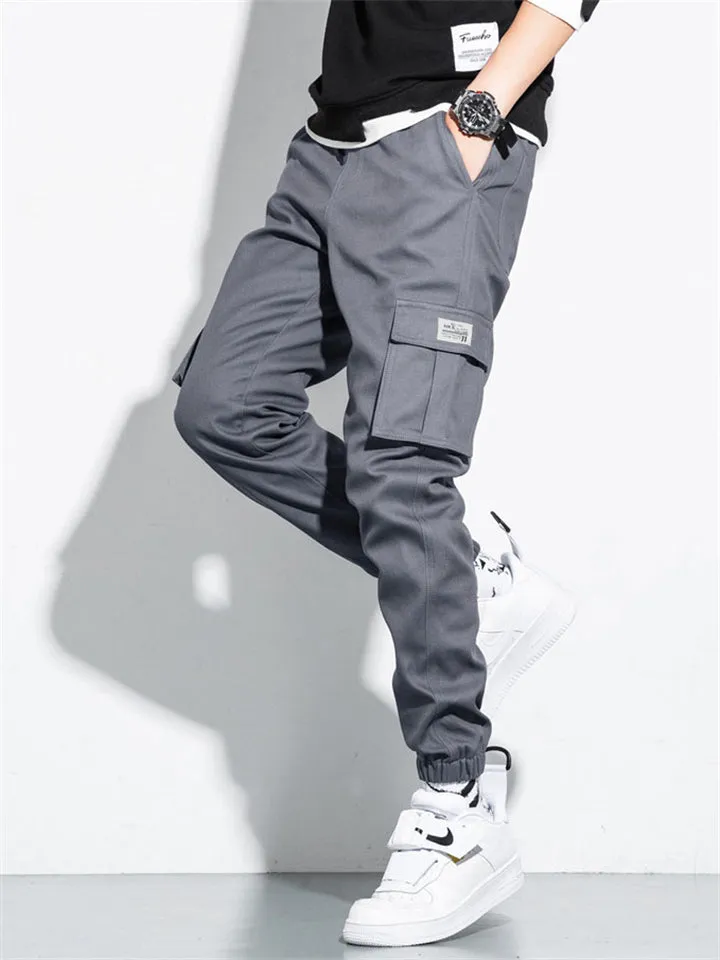 Men's Fashionable Plus Size Cargo Pants with Multi Pockets