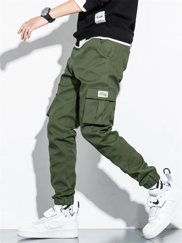 Men's Fashionable Plus Size Cargo Pants with Multi Pockets