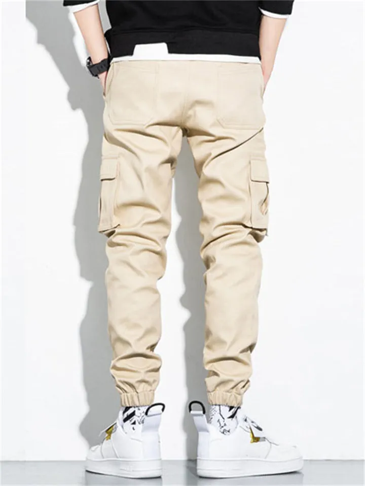 Men's Fashionable Plus Size Cargo Pants with Multi Pockets