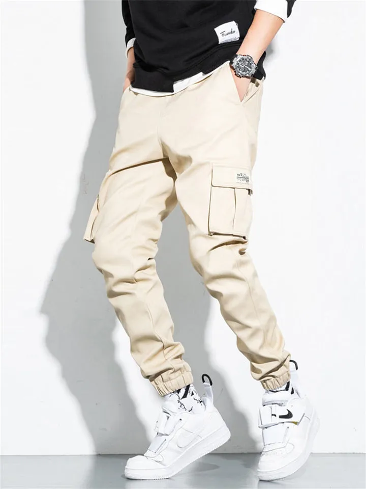 Men's Fashionable Plus Size Cargo Pants with Multi Pockets