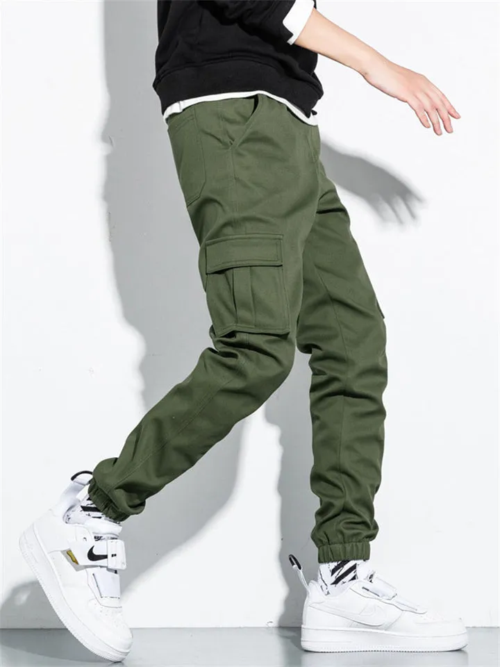 Men's Fashionable Plus Size Cargo Pants with Multi Pockets