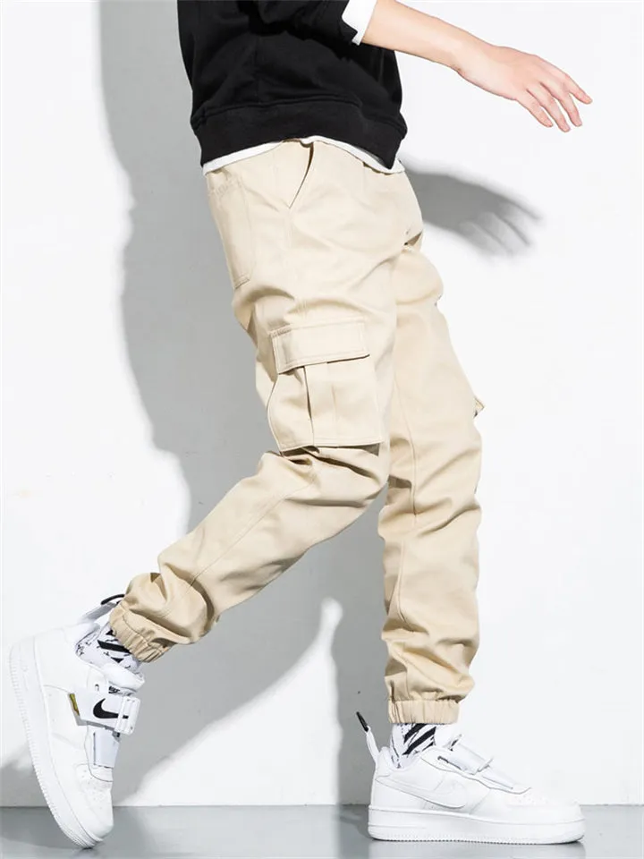 Men's Fashionable Plus Size Cargo Pants with Multi Pockets