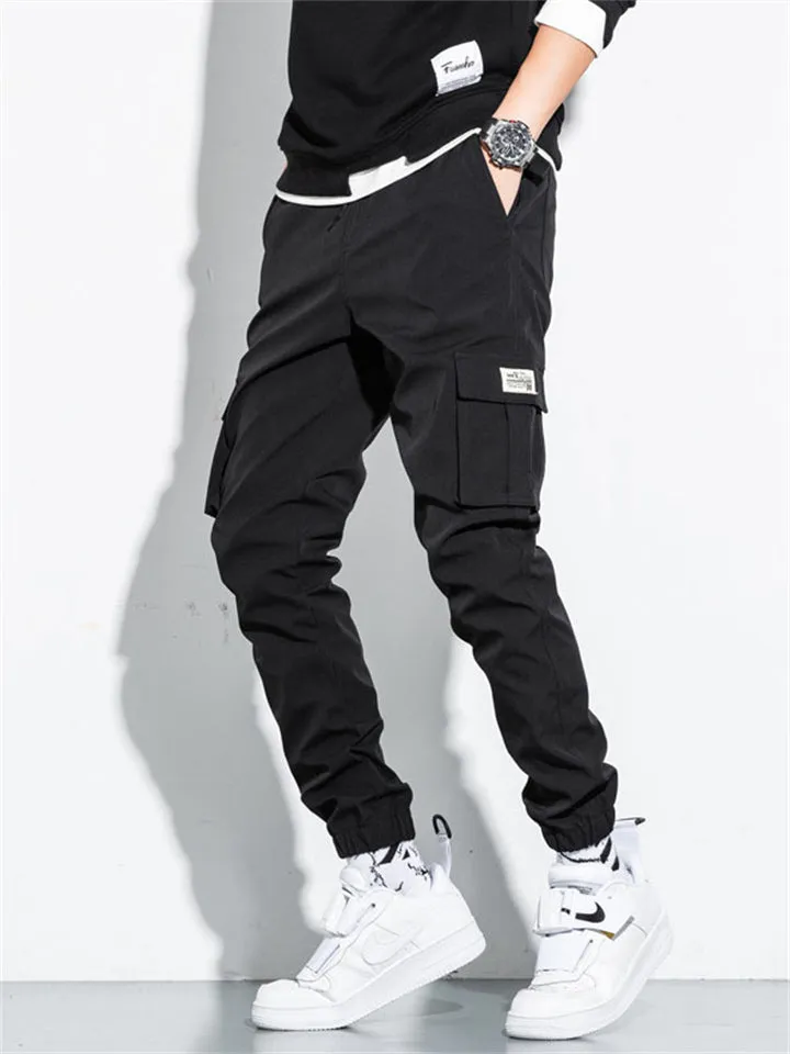 Men's Fashionable Plus Size Cargo Pants with Multi Pockets