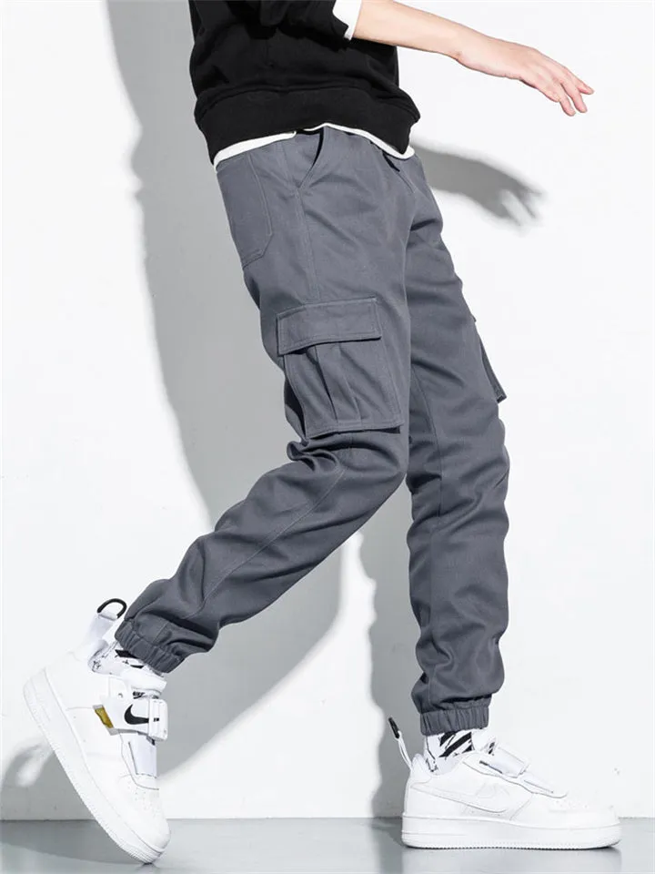 Men's Fashionable Plus Size Cargo Pants with Multi Pockets